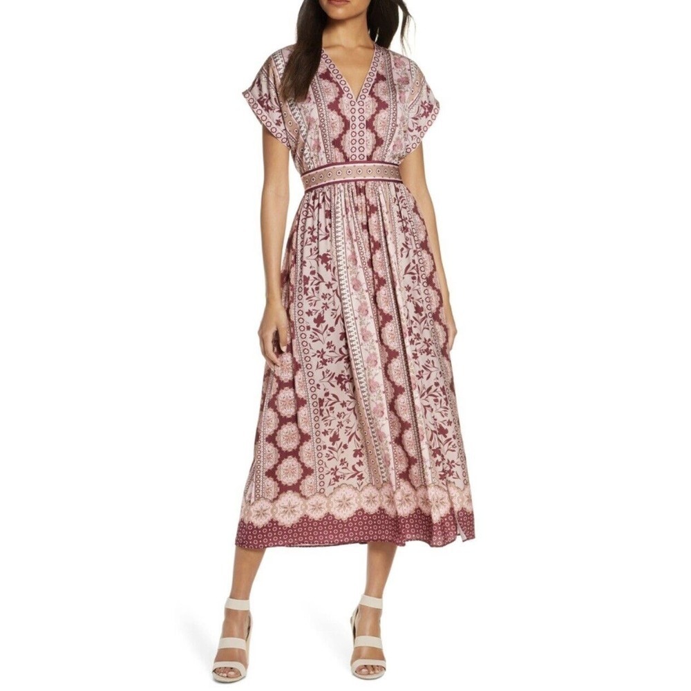 Gal Meets Glam Liza Boho Charmeuse Dress Womens Size 20/22 NWT $198 Summer - Picture 2 of 16